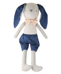 Louie Bunny Cuddle Toy Navy