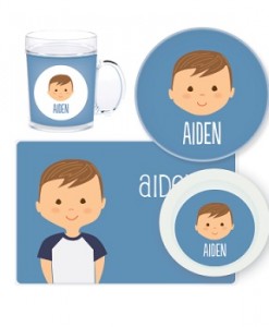 Personalised Plate Boy Face