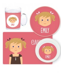 Personalised Plate Girl Face 3