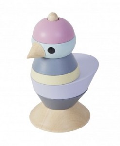 Wood Stacking Bird Girl