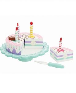 Wooden Birthday Cake & Stand