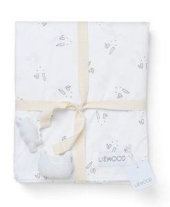 Liewood Rabbit Crisp White Quilt Cover Set – Single Bed