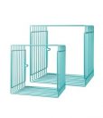 Square Wire Shelves 2 pces Blue