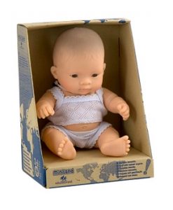 Miniland Baby Girl Doll Asian Girl 21cm