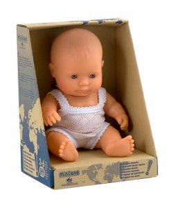 Miniland Baby Doll Caucasion Girl 21cm