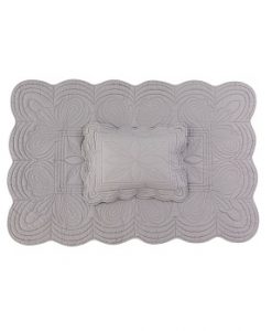Bonne Mere Cot Quilt & Pillowcase Set Grey