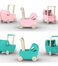 Moover Line Dolls Pram Rose Pink
