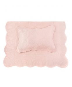 Bonne Mere Single Bed Quilt & Pillowcase Set Pink