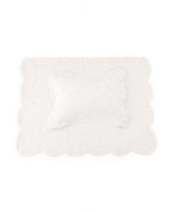 Bonne Mere Single Quilt & Pillowcase Set White