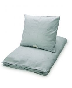 Cam Cam Single Bedding Dots Misty Green