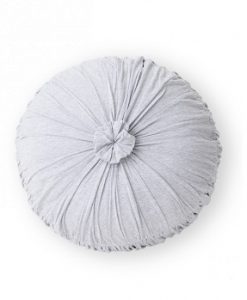 Rosette Round Cushion Organic Grey Marle