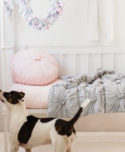 Rosette Cot Quilt Organic Grey Marle