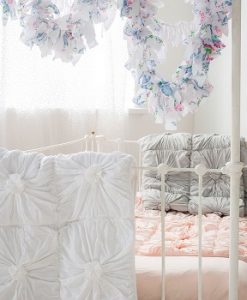 Rosette Cot Quilt Organic Tea Rose