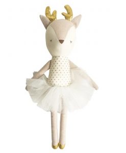 Alimrose Ballerina Reindeer Gold & Ivory 43cm